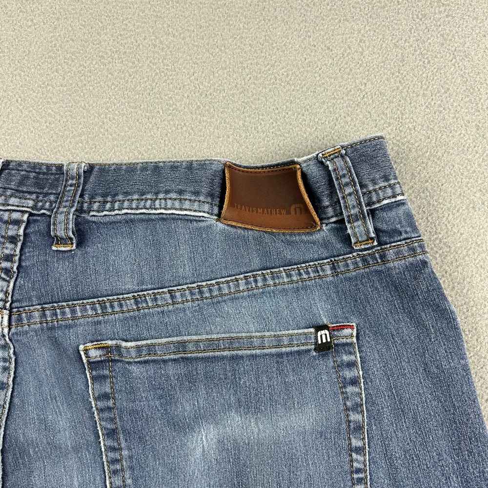Travis Mathew Jeans Mens 36x30 Blue Legacy Featherweight Dark Soft Stretch Denim - Picture 7 of 9